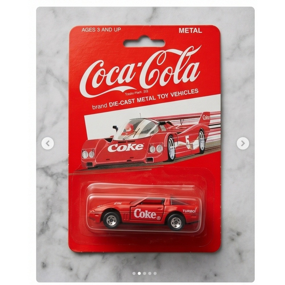 Vintage Coca-Cola Hartoy 1988‎ Die-Cast Metal Toy Vehicle Corvette Turbo Red NIP - Picture 8 of 10